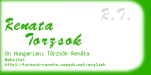 renata torzsok business card
