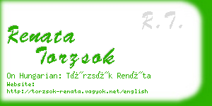 renata torzsok business card